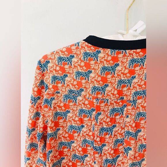 Anthropologie Vanessa Virginia Honore Tiger Print Blouse - Picture 8 of 9